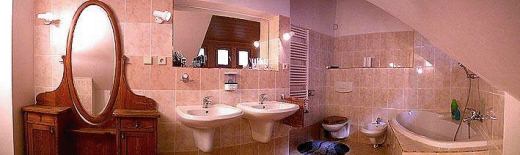 Bathroom in Prague studio apartment
