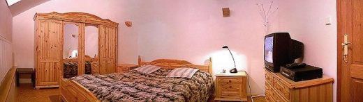 Bedroom in Prague studio apartment